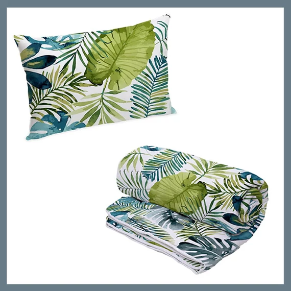 Alcam Jungle Jorgan Set 140x200 cm, 2 Jastuka 70x90 cm, Mikrosvila Presvlakom JUNGLEPAPLAN