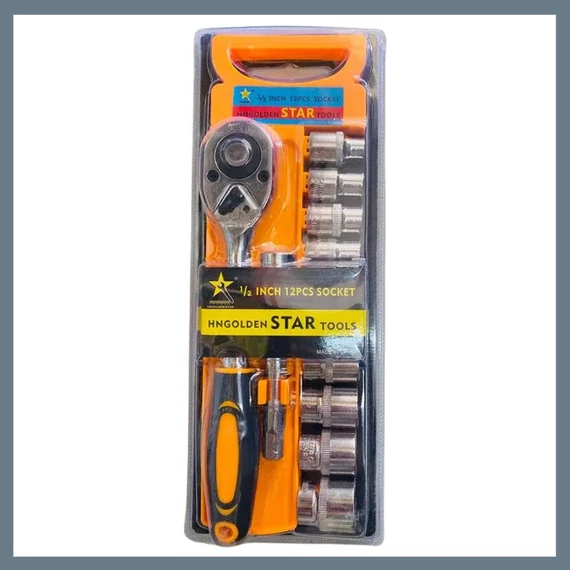 12-dijelni 1/2" set nasadnih ključeva s čegrtaljkom CK-02