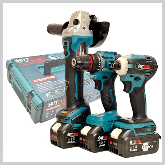 Hitman HT-BACD-2453R 3-dijelni profesionalni akumulatorski set alata, 62V