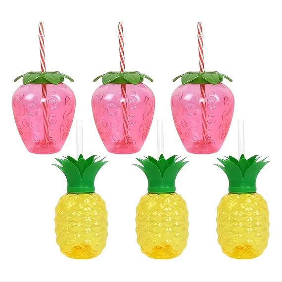 Havajski set čaša Ananas-Jagoda – 6 komada –  WF1356143