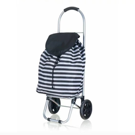 BRILANZ kolica za kupovinu s kotačima 87 × 35 × 28 cm – crno prugasta 01800100