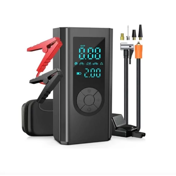 Jump Starter Power Pack s pumpom za gume – 5u1 punjač akumulatora za vozila, JN-015D