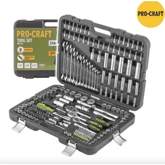 PROCRAFT 216-dijelni set alata s čegrtaljkom WS216