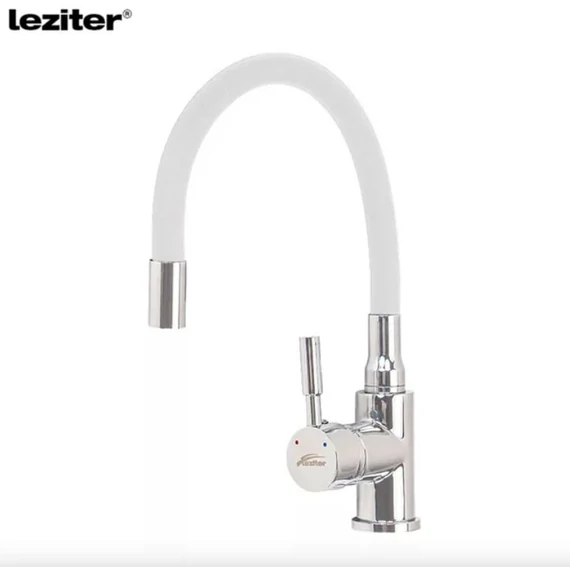 LEZITER Corin kuhinjska slavina s fleksibilnim izljevom – bijela ZS-7012-WH