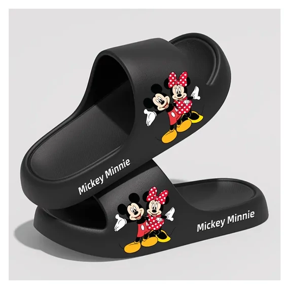 DISNEY Mickey & Minnie Egér EVA papuče – crne, uniseks KM1675166