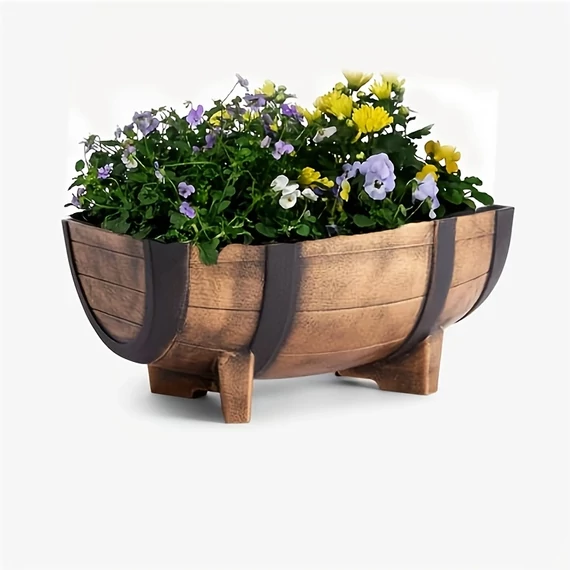 Plasteni vrtni krevet otporan na vremenske uvjete – rustikalni efekt 30 × 42 cm MQ2442676