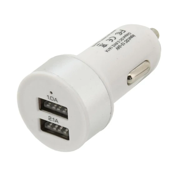Auto USB adapter – 2 porta, za upaljač od 12/24V, izlaz 5V/2100mA – 07406