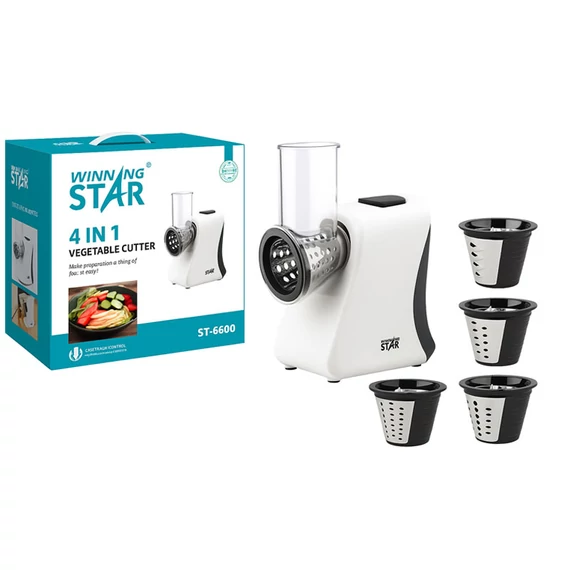 Winning Star električni rezač povrća – 4 u 1, s izmjenjivim nastavcima – ST-6600