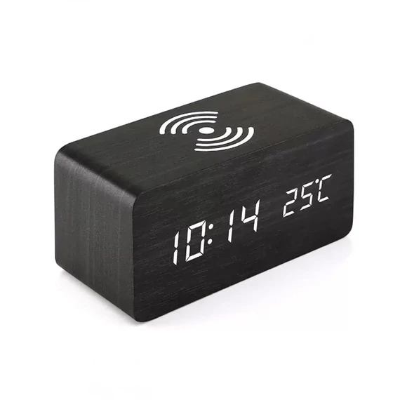 THO DH-1290 Digitalni budilnik s bežičnim QI punjačem 5W 628988