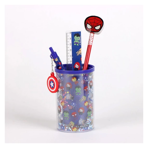 Marvel Avengers školski set s ravnalom, olovkom i kemijskom olovkom 2700001879