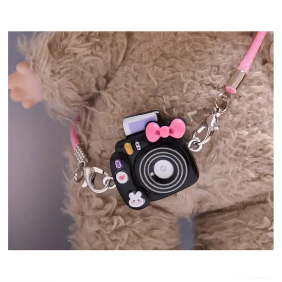 Mini crni fotoaparat za Labubu figuru EX3945581