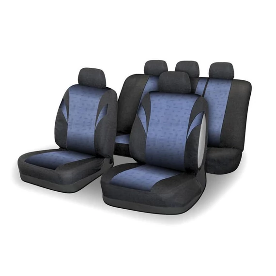 POLY set presvlaka za autosjedala – 9-dijelni, plavi, kompatibilan s zračnim jastucima 31678
