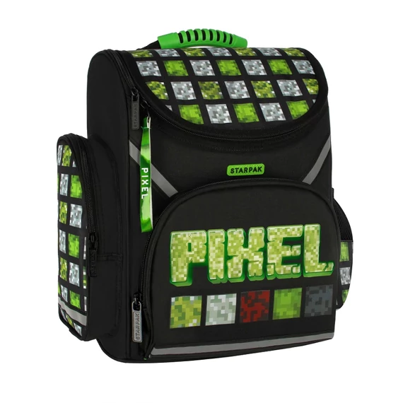 STARPAK Pixel zelena školska torba – 527144