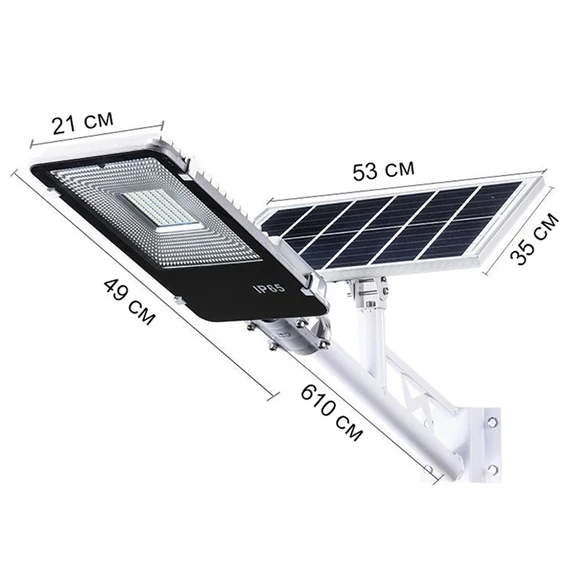 Solarna Ulična Lampa – 100W, 206 LED, s Daljinskim Upravljačem, 2 Razine Svjetline, IP65 YS100W