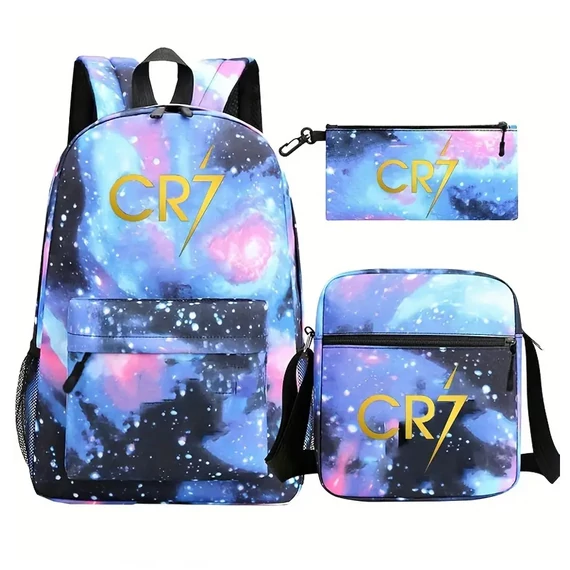 CR7 3-dijelni set torbi – sportski školski ruksak, torba za rame i pernica CG220956-3