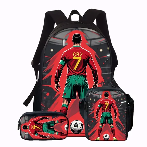 Set CR7 od 3 dijela – Ruksak + torba za užinu + pernica NM643049
