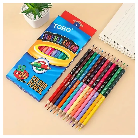 TOBO Set dvostrukih obojenih olovaka – 12 olovaka = 24 boje QP267763