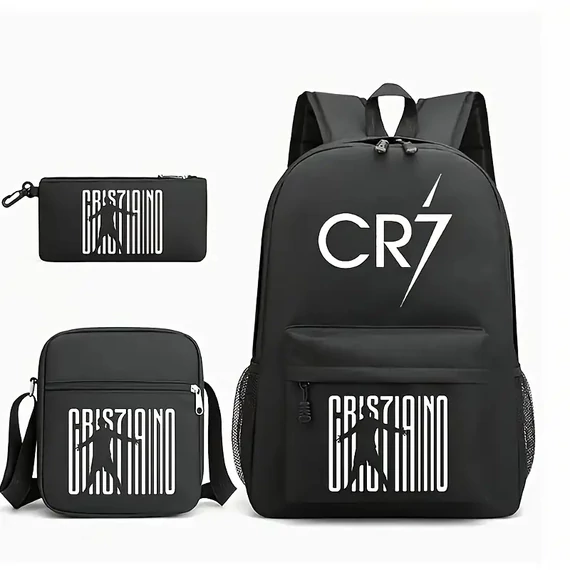 CR7 3-dijelni set ruksaka – crno-bijeli XH2725266-2