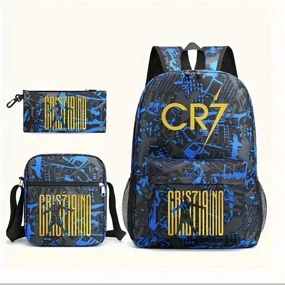 CR7 3-dijelni set ruksaka – plavo-zlatni XH2725266-3