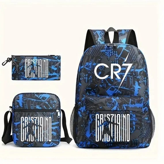 CR7 3-dijelni plavo-bijeli set ruksaka – XH2725266-4