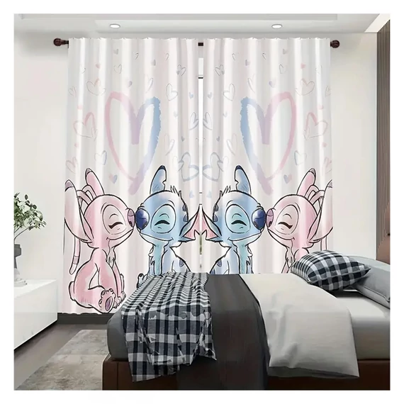 Disney Stitch i Angel set zavjesa – 2 komada 166 × 75 cm XA3529048-2