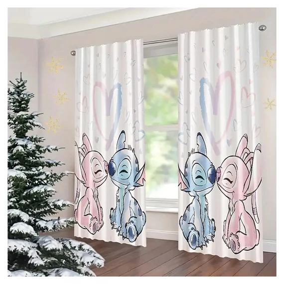 Disney Stitch i Angel set zavjesa – 2 komada 150 × 60 cm XA3529048