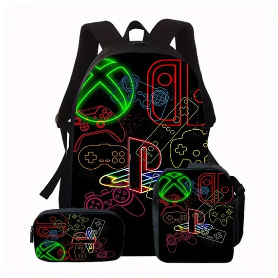 Playstation 3-u-1 set torbi – školski ruksak, torba za užinu i pernica – DY2064117