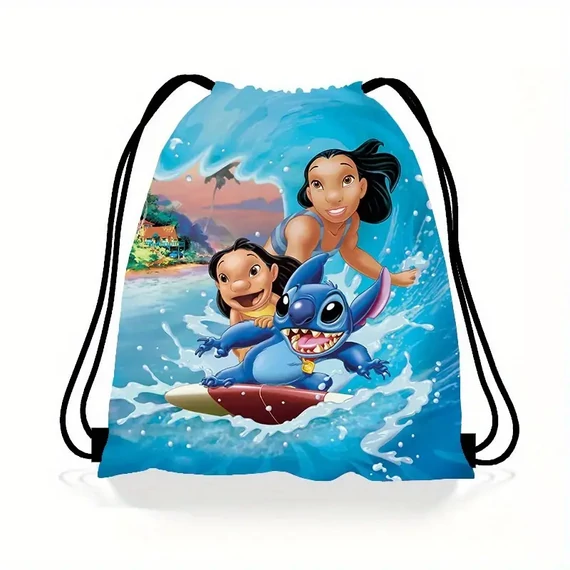 Disney Stitch torba na vezanje od izdržljivog poliestera – „Surf” dizajn – UX132835-S