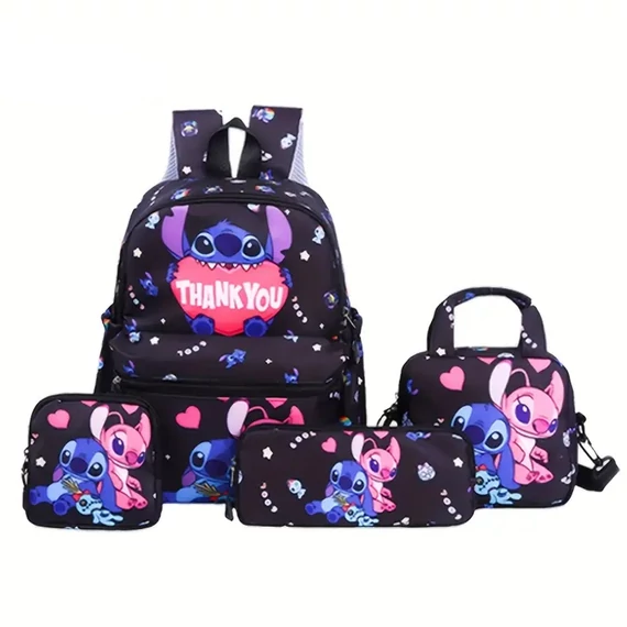 Disney Stitch 4-dijelni Set Ruksaka – Crni QK2644948-F
