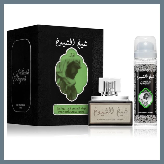 Lattafa Sheikh Al Shuyukh Black arapski parfem 50 ml + Dezodor sprej 50 ml 6479211627964