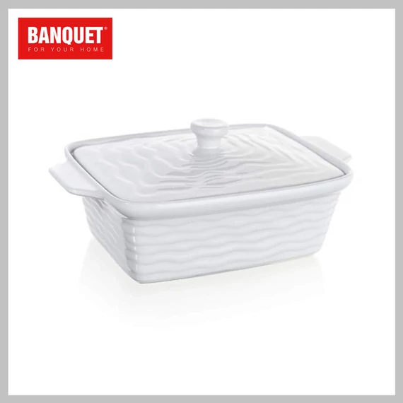 Banquet Pravokutna Keramička Posuda s Poklopcem 28x18 cm - Culinaria 60ZF09
