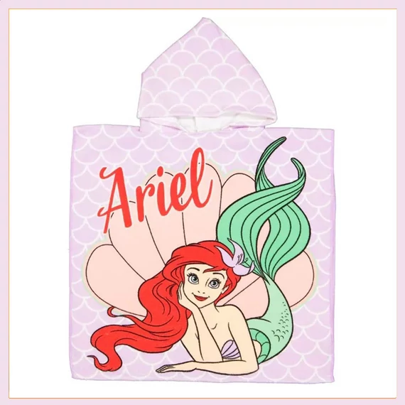 Disney Princeze Ariel Pončo Ručnik za Plažu 60x120 cm (Fast Dry) ARJ162861B