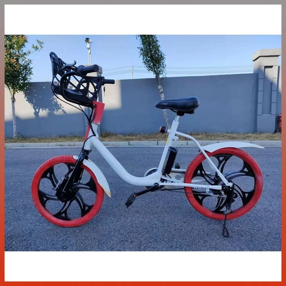 Carbon električni gradski bicikl s košarom - BS0249