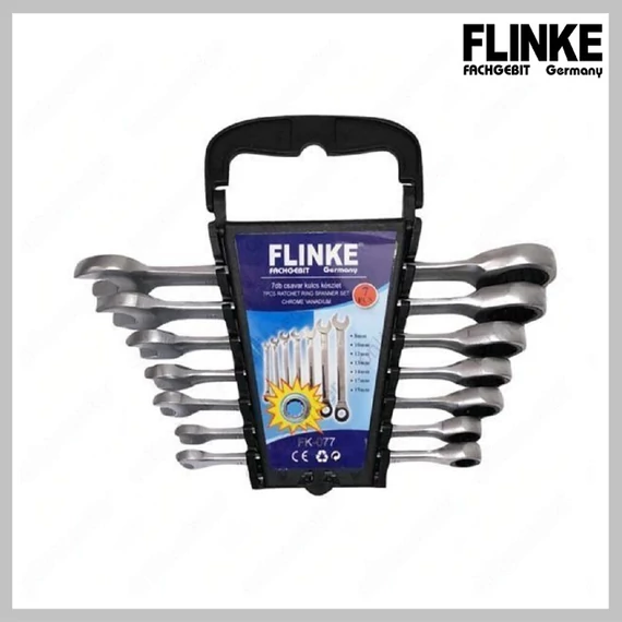 Flinke 7-dijelni set čegrtaljki s kombiniranim ključevima FK077