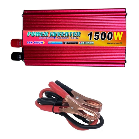 Inverter 1500 W za pretvaranje napona – 220V utičnica i USB izlaz za automobil (INV1500W)