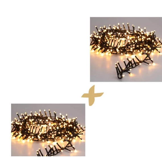 Svjetlosni lanac 180 LED toplo bijela 8 m KE21-1031 1+1