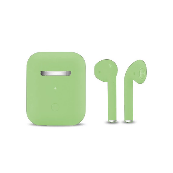 Inpods 12 Macaron - Zelene bežične slušalice s mat površinom i soft-touch kontrolama (HOLM3141)