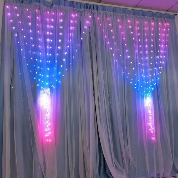 Design LED Zavjesa - 2x2 metra, upravljanje putem aplikacije - 400 LED (HOLM8347)