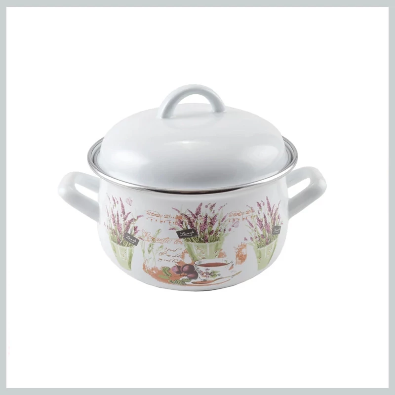 Perfect Home Levendula emajlirani lonac 16 cm s poklopcem 14223