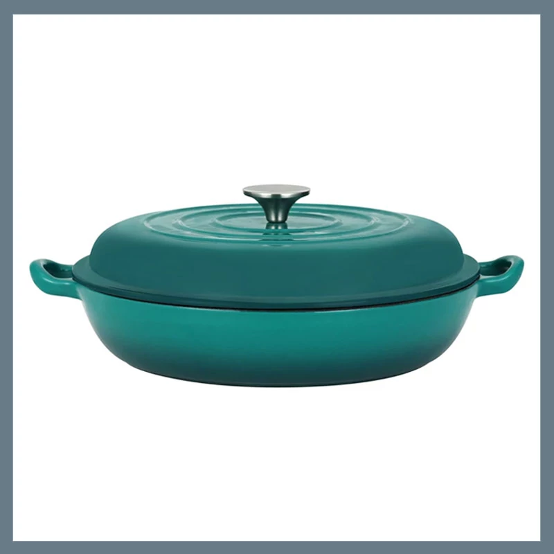Perfect Home Zománcozovana livena tava za pečenje s poklopcem 30 cm tirkizna 16640