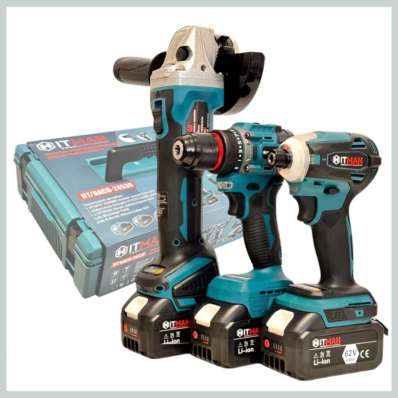 Hitman HT-BACD-2453R 3-dijelni profesionalni akumulatorski set alata, 62V