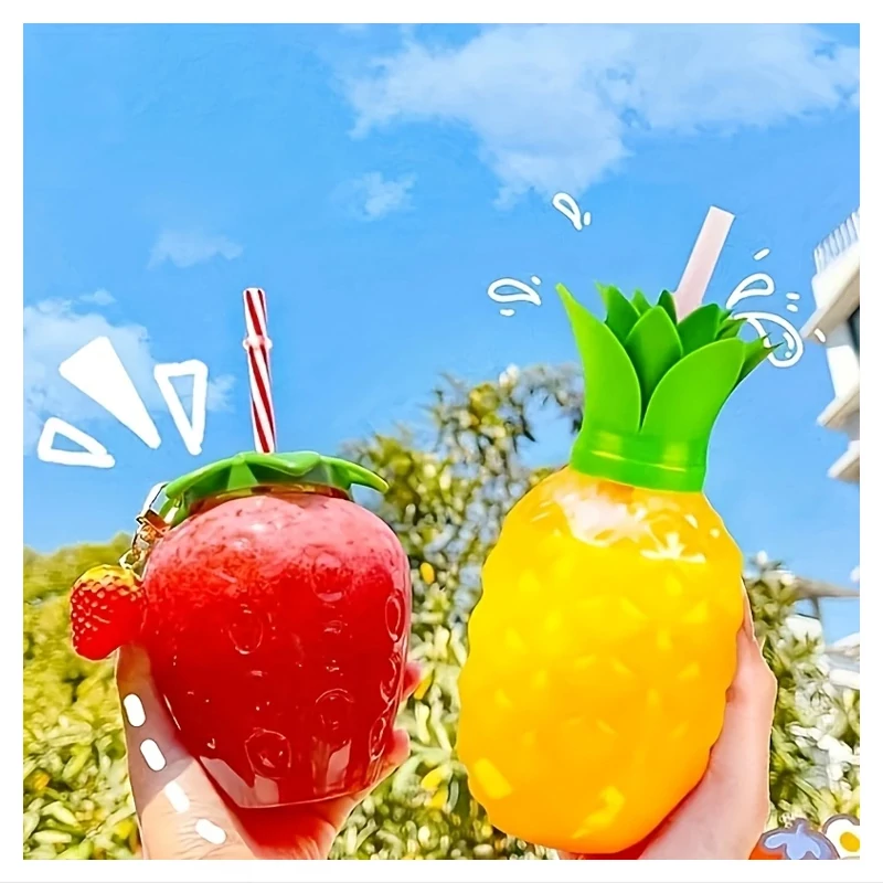 Set voćnih čaša – 2 komada: jagoda i ananas (500 ml) –  HT1373641-2