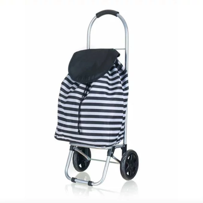 BRILANZ kolica za kupovinu s kotačima 87 × 35 × 28 cm – crno prugasta 01800100