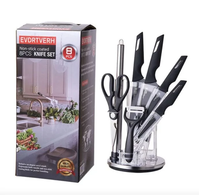 Set od 8 noževa – crni holm7308