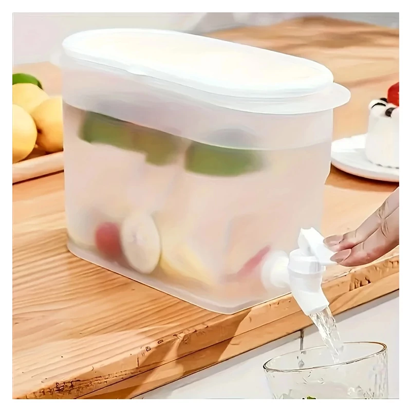 Moderni dozator za piće od 3,5L s pipom – izdržljiv, proziran plastični spremnik DT2788671