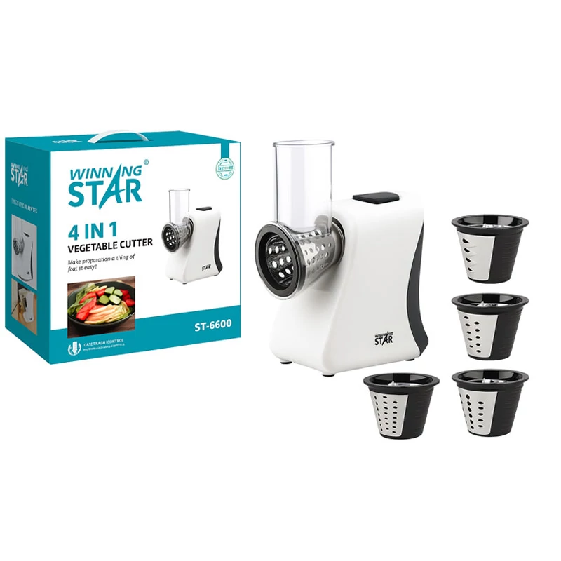 Winning Star električni rezač povrća – 4 u 1, s izmjenjivim nastavcima – ST-6600