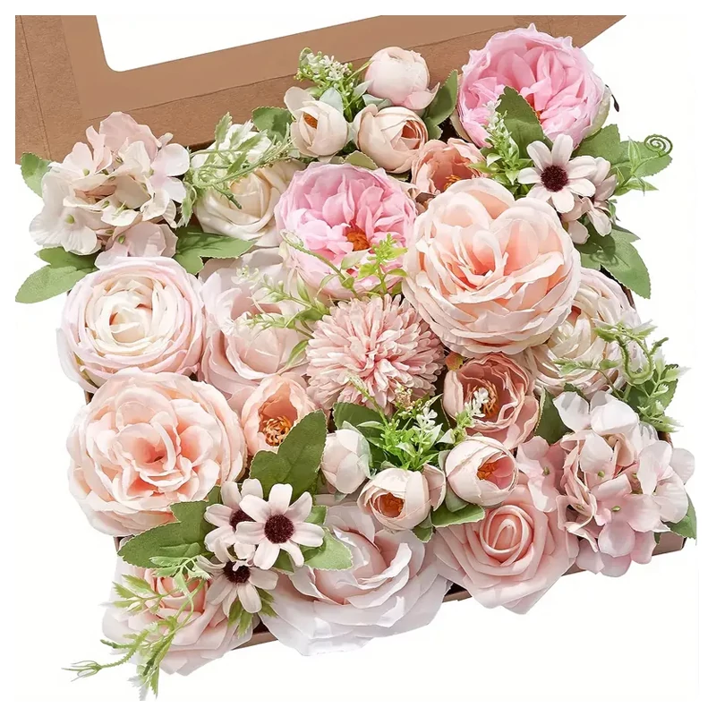 Elegantni buket umjetnog cvijeća u kutiji 27 x 25 cm – QP123127