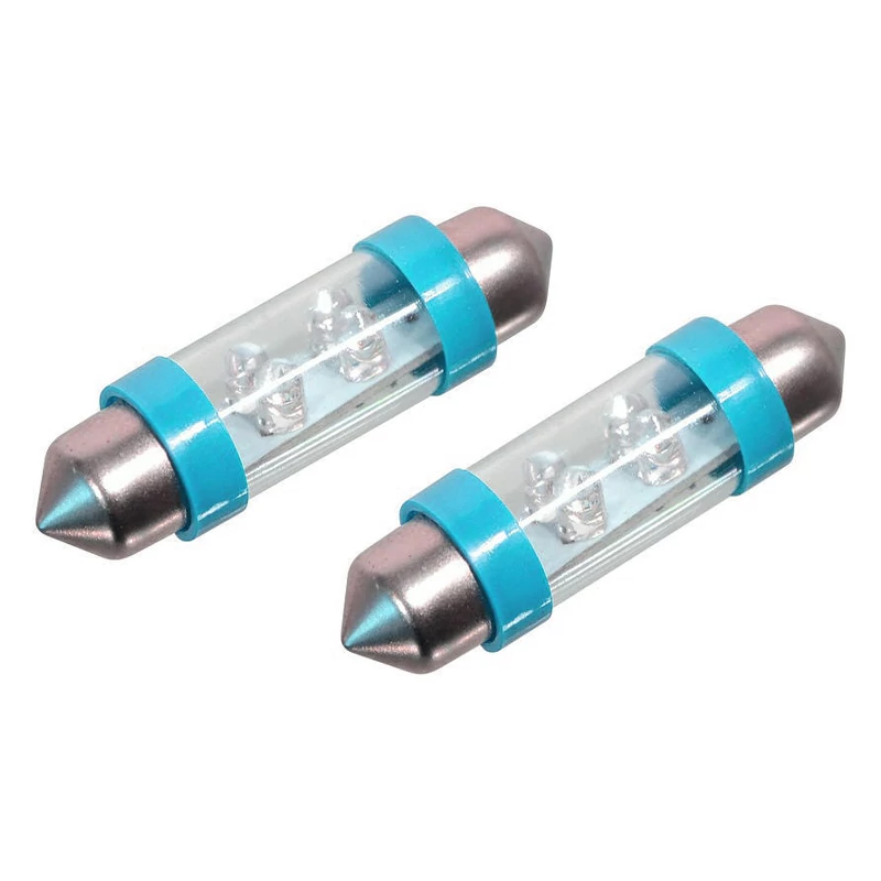 LED auto žarulja 4LED – 12V SV8.5 (11×39 mm), plava (set od 2 komada) 33723