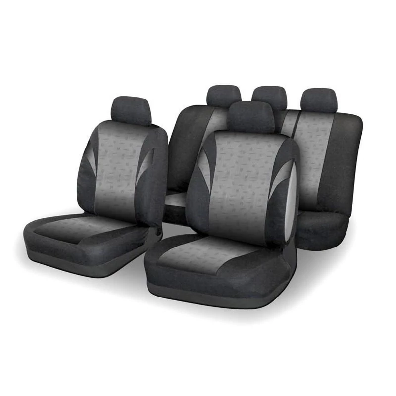 POLY set presvlaka za autosjedala – 9-dijelni, sivi, kompatibilan sa zračnim jastucima 31679