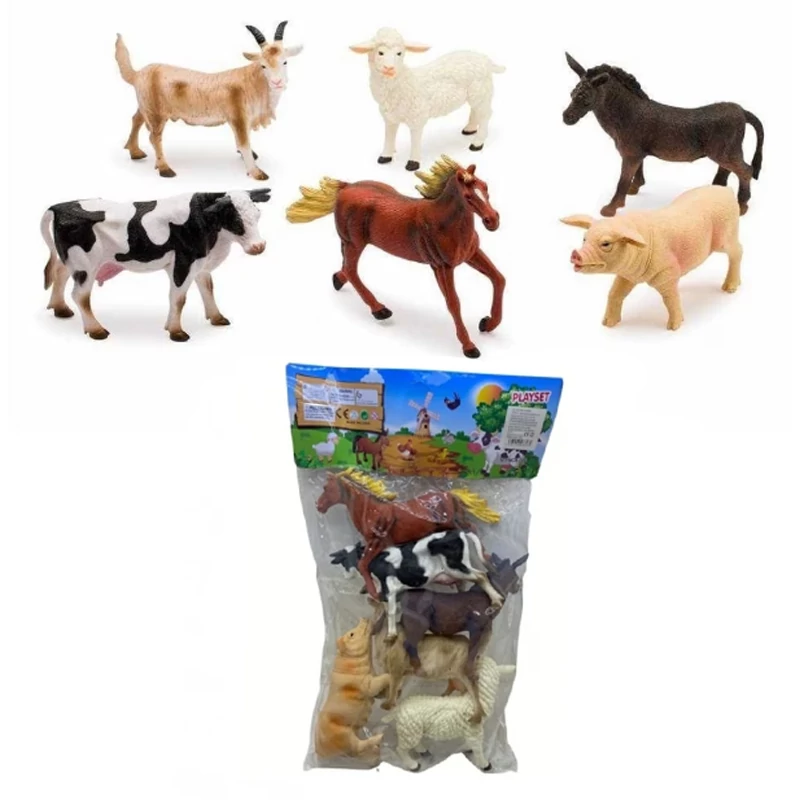 Set s 6 Realističnih Kućnih Ljubimaca, Šarena, 18 cm – 20 cm NG8-20